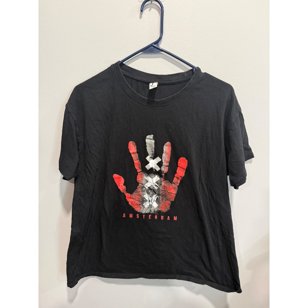 SOLS Regent 11380 Amsterdam Handprint Graphic T-Shirt Black XL Mens Short Sleeve